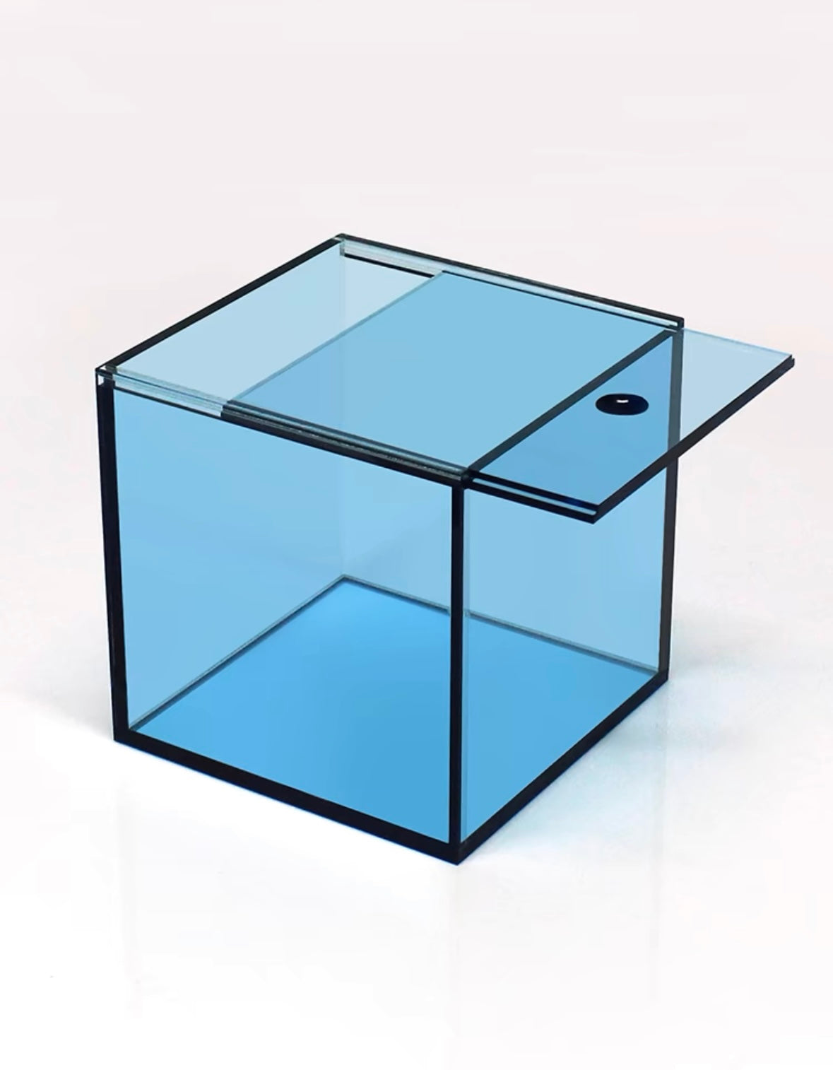 Acrylic storage box with lid for desktop storage of colorful plastic sundries, transparent and dustproof, popular cosmetic box