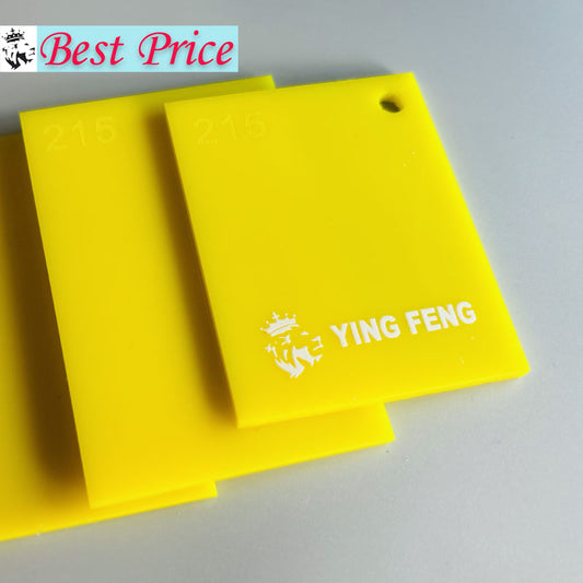 Cut to Size  Yellow White A3 A4 Customized  1/8'' 3mm 5mm PMMA Board Acrylic