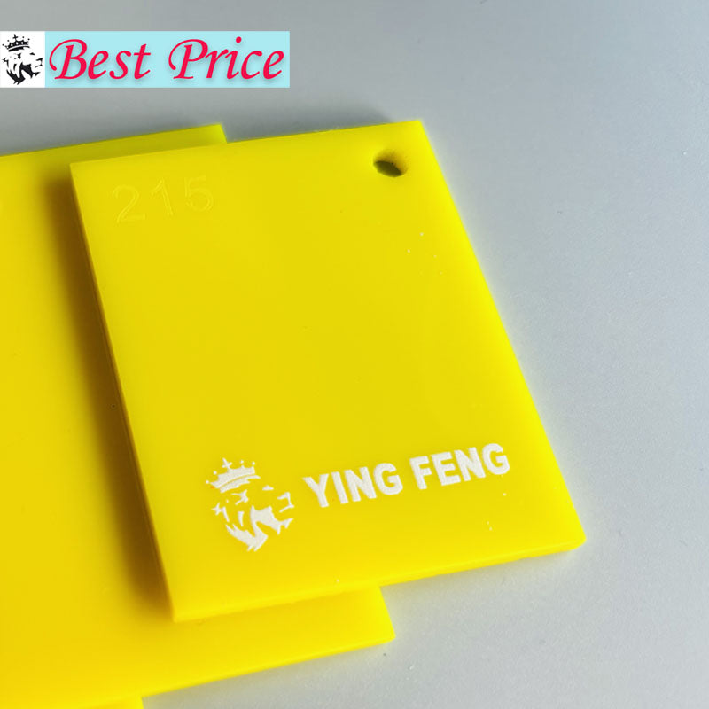 Cut to Size  Yellow White A3 A4 Customized  1/8'' 3mm 5mm PMMA Board Acrylic