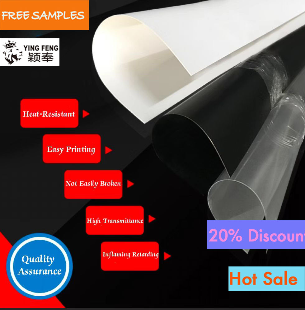 Transparent pvc sheet plastic hard board frosted pp film white pvc sheet printing black pc board pet processing