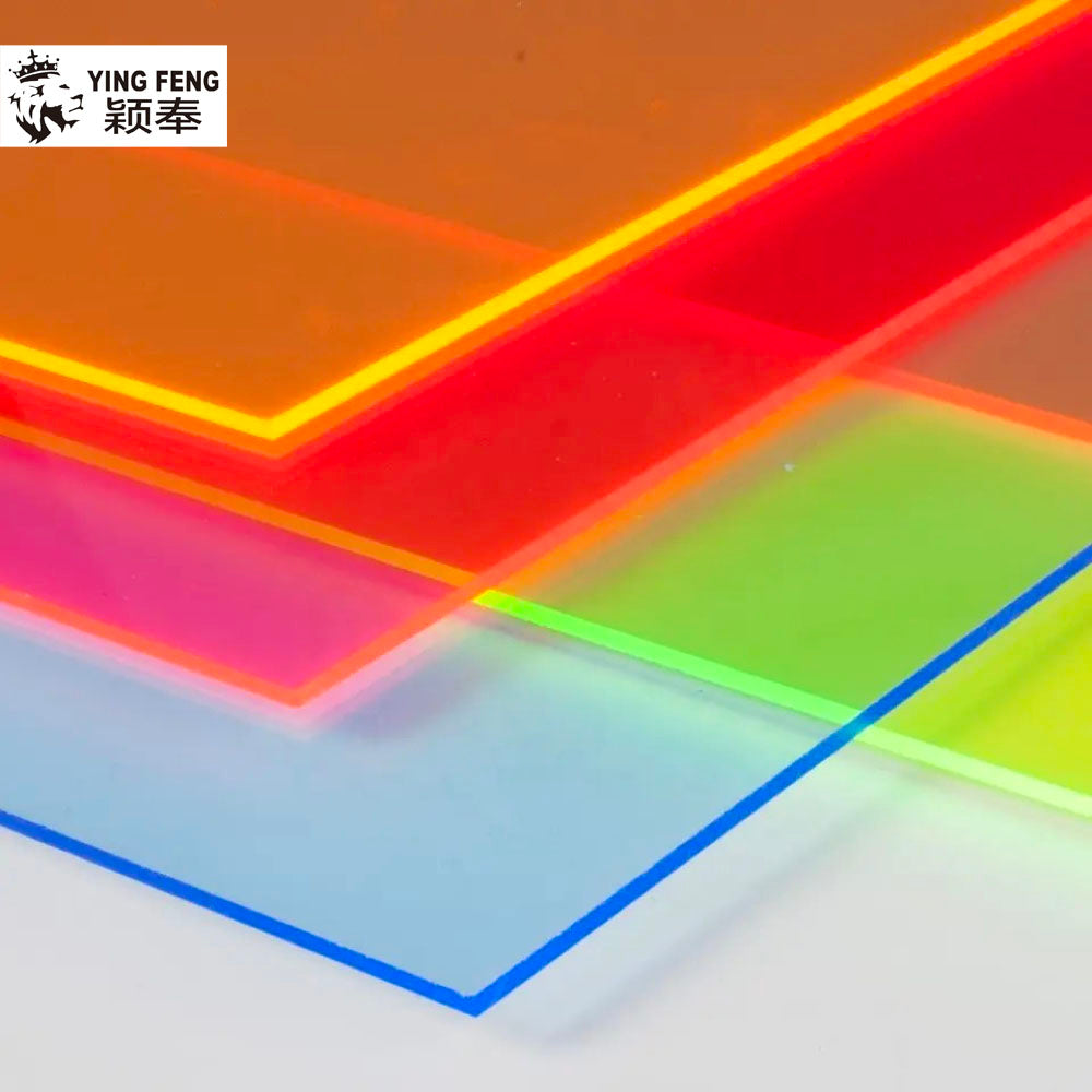 100% Virgin Mma Plastic 3mm 4x8 Custom Pmma Perspex Board Glass Color Fluorescent Translucent Acrylic Sheet